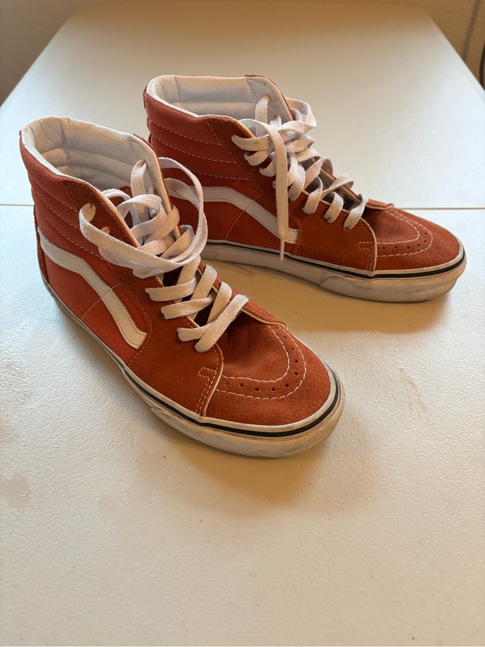 Vans Sk8-Hi Suede High-Top Sneakers in Rust - Picture 2 of 6